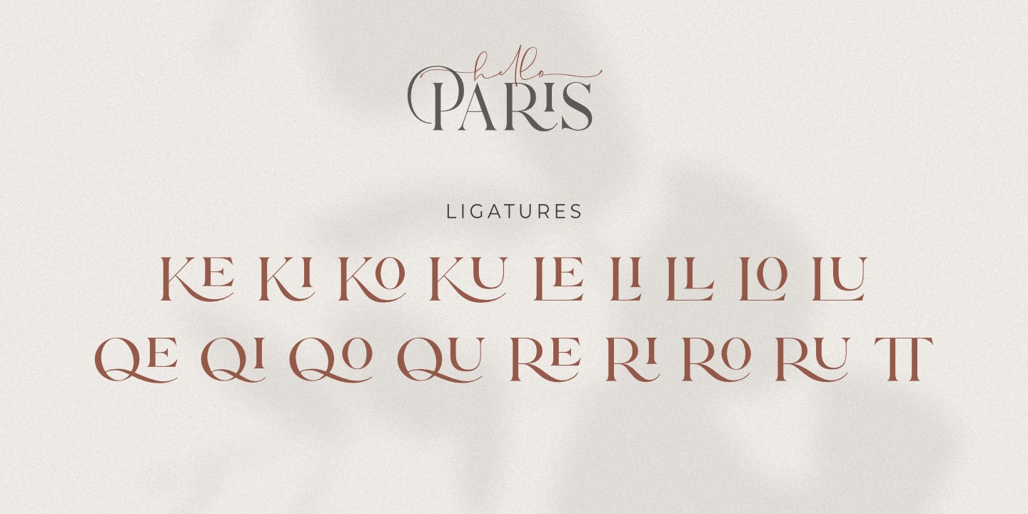 Пример шрифта Hello Paris #5